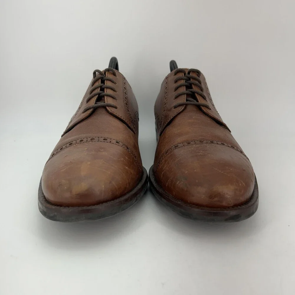 Cole Haan Shoes Mens Size 11 Brown Leather Cap Toe Oxford Dress Grand.OS C26146